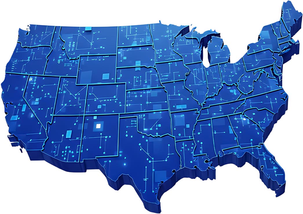 Mapa de cobertura en Estados Unidos